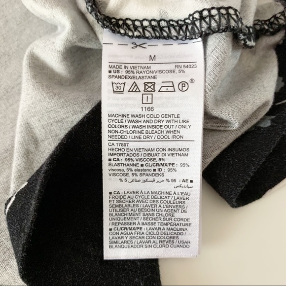 Old navy black floral shirt dress size medium - Picture 6 of 7